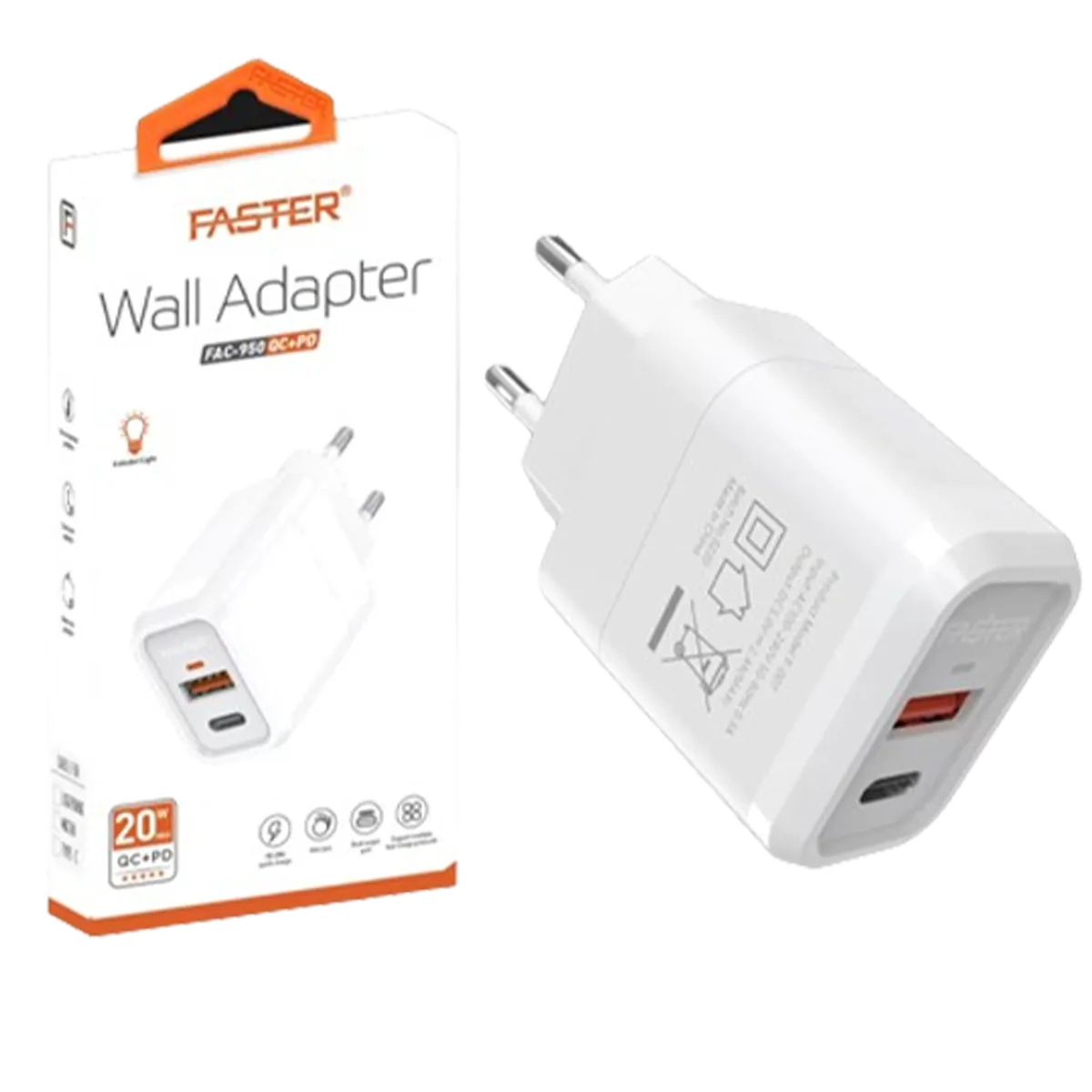 FASTER FAC950 20W CHARGER MICRO