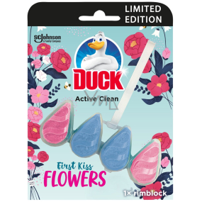 Duck Active Clean First Kiss Flowers Toilet Rim Block 38.6g