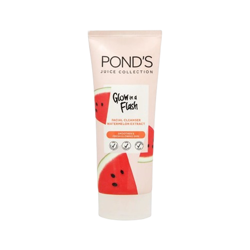 Pond's Juice Collection Glow In A Flash Facial Cleanser, Watermelon Extract, 90g