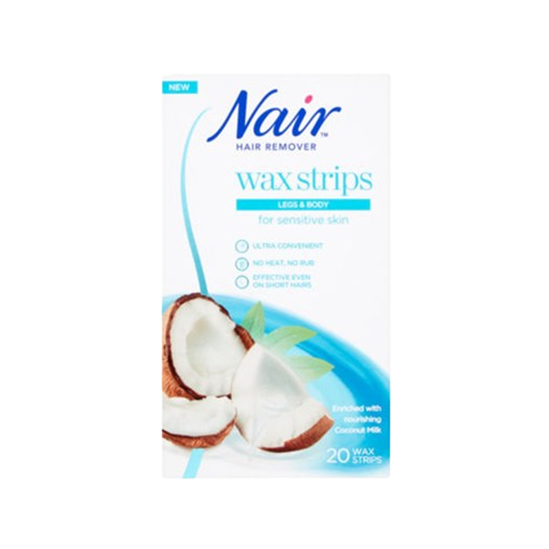 Nair Hair Remover Wax Strips Coconut 20s