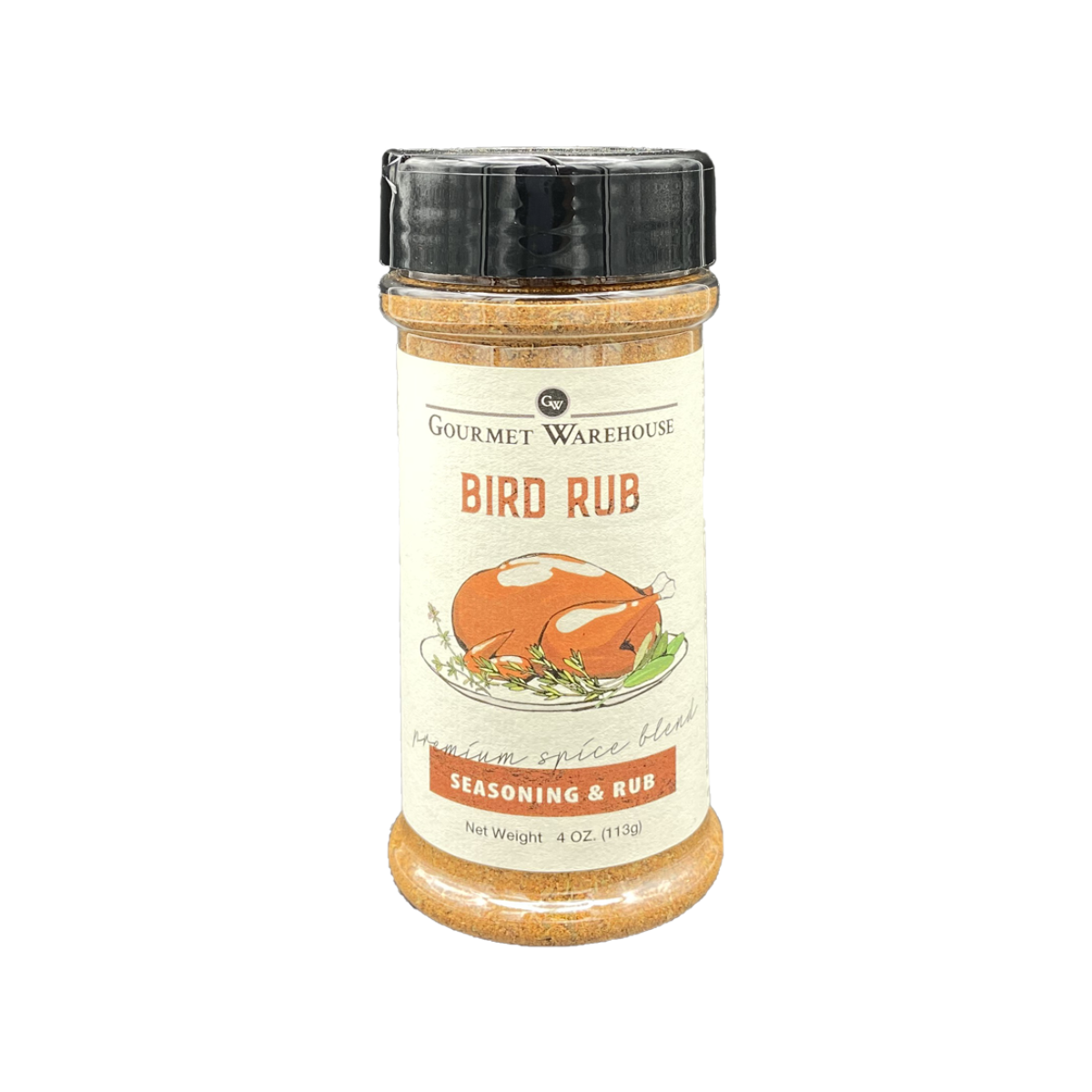 Gourmet Warehouse Bird Rub Poultry Seasoning, 4 oz , Case of 6