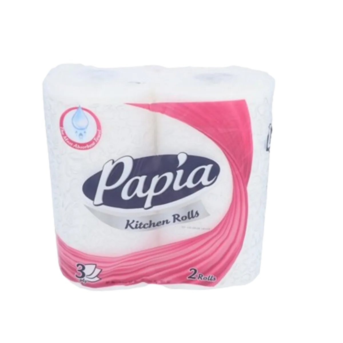 Papia Kitchen Towel 3 Ply 2 Rolls