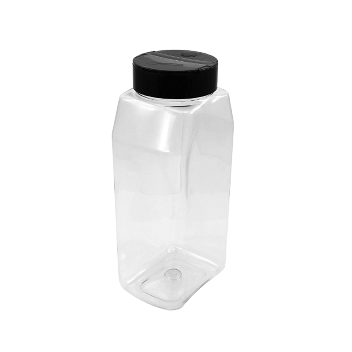 PRIDE OF INDIA Large Clear Plastic Spice Jars w/Dual Sifter Cap 32 Fl Oz Capacity - Case of 6 - 32 oz