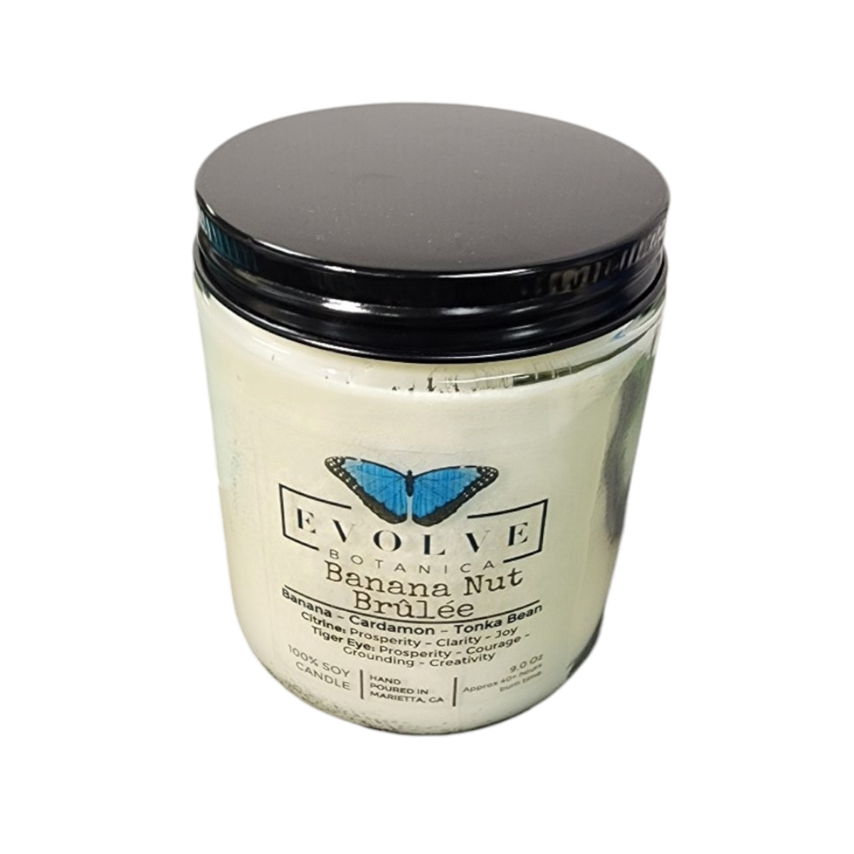 Evolve Botanica + Rocks Candle - Silver Spruce (Wood Wick Moss Agate Gemstone Soy Candle) + Case of 3 + 11 oz