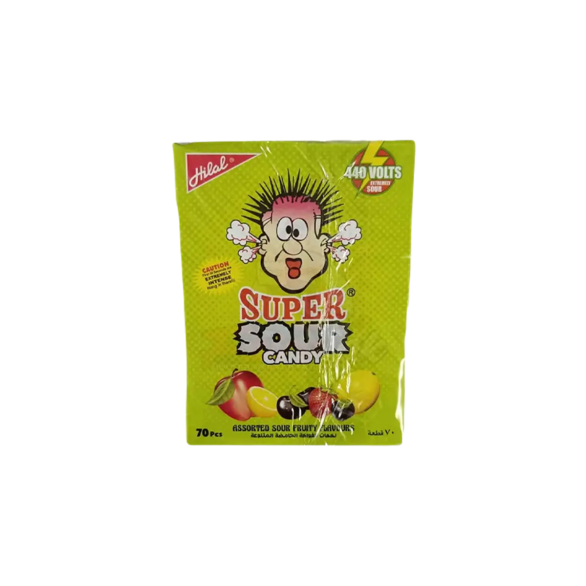 Hilal Food Super Spour Fruit Candy Box 70 Pcs