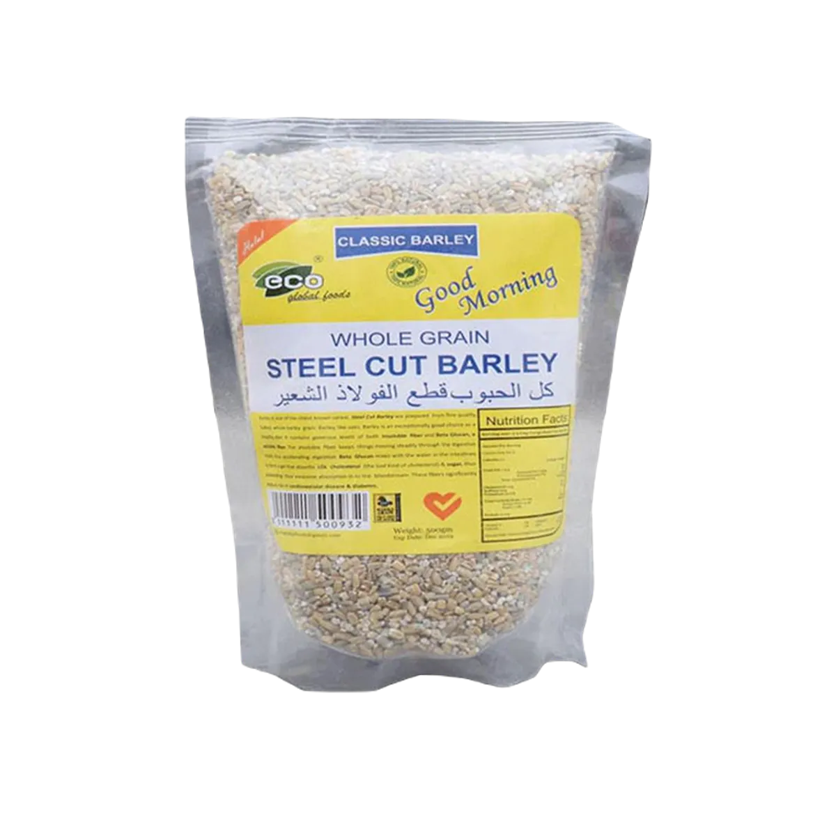 Eco Food Whole Grain Steel Cut Barley 500g