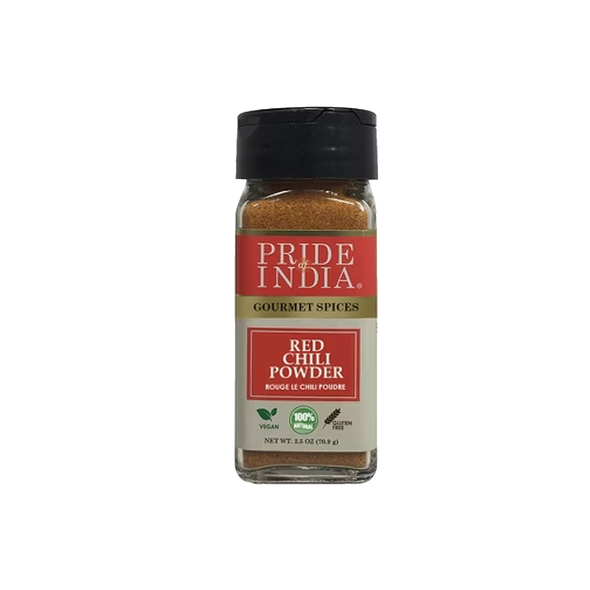 PRIDE OF INDIA Red Chili Ground - Case of 6 - 2.5 oz