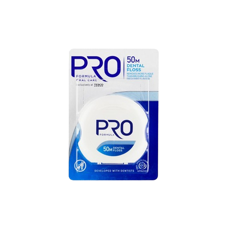 Tesco Pro Dental Floss Fresh Mint 50m