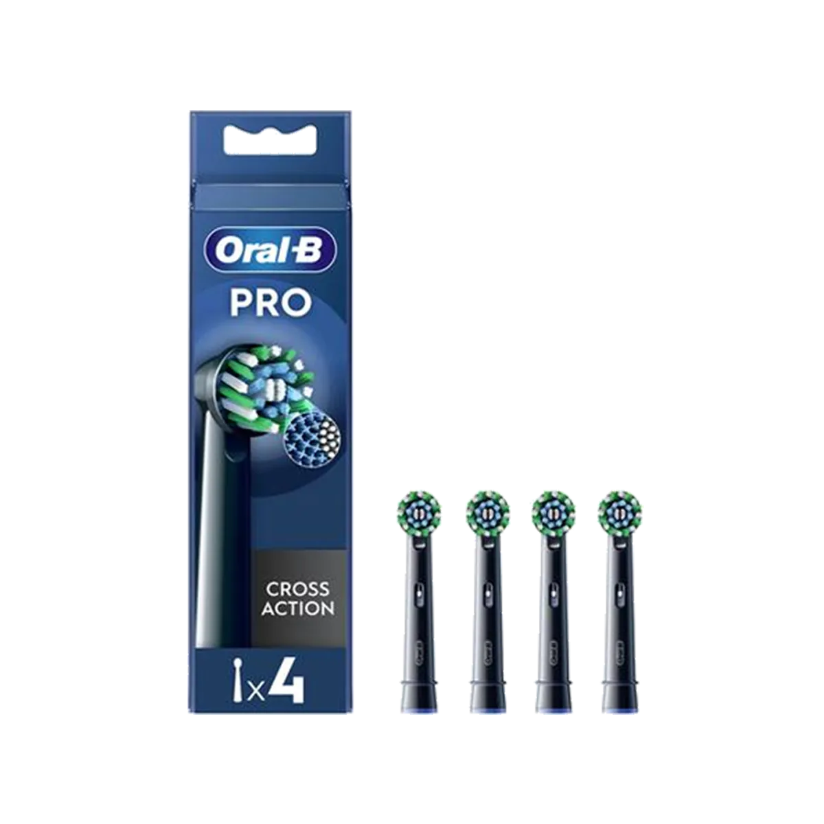 Oral-B Pro Black Electric Toothbrush Heads 4 Pac