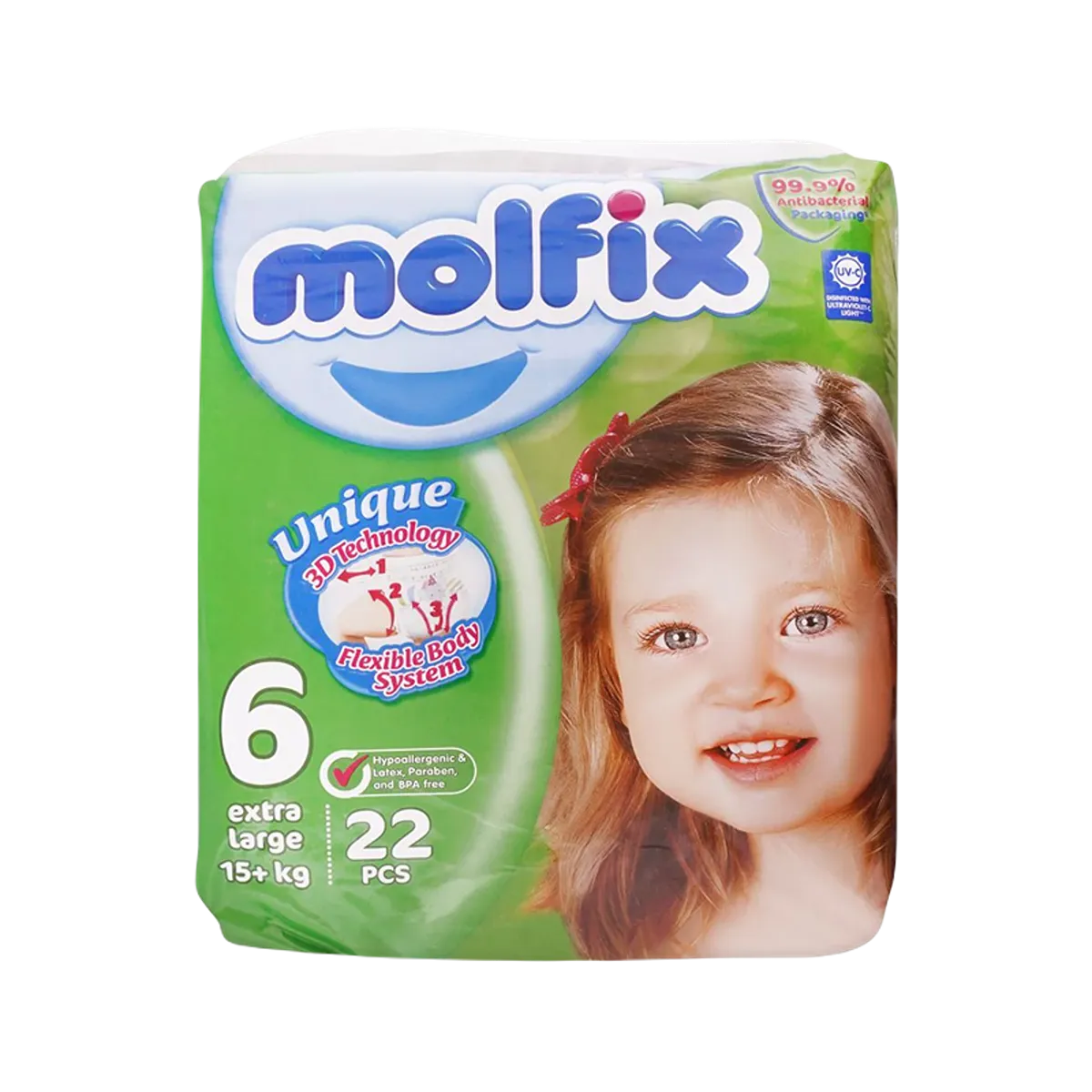 Molfix Extra Large 15+kg Diper 22pcs