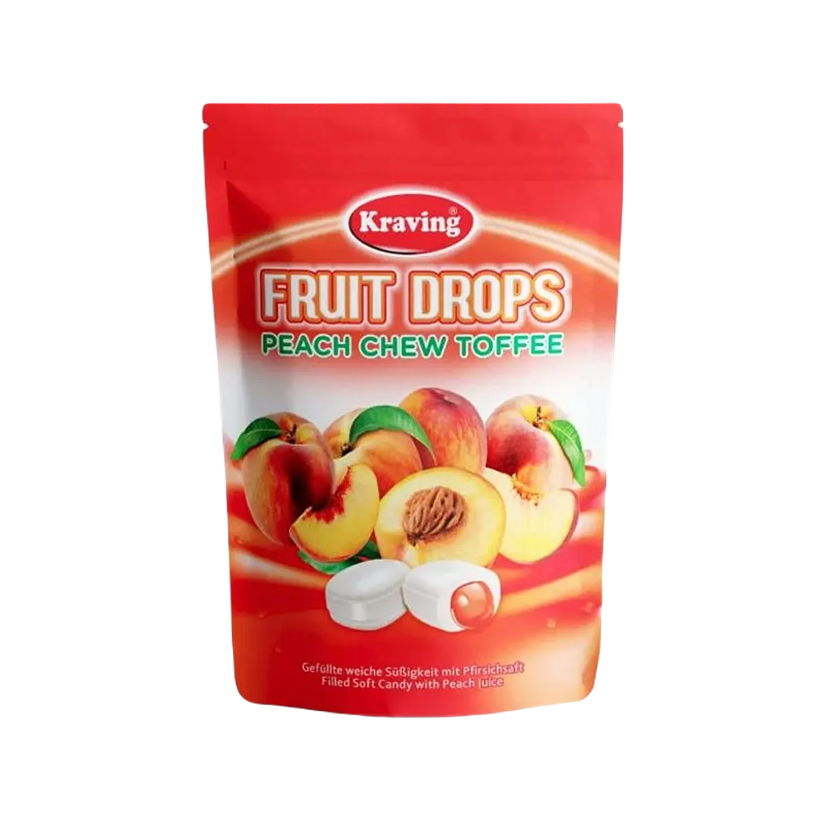Kraving Fruit Drops Peach Chew Toffee 250gm