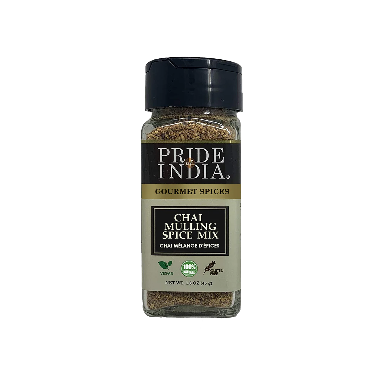 PRIDE OF INDIA Chai Masala Mulling Spice Mix - Case of 6 - 1.6 oz