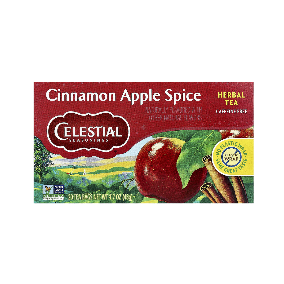 Celestial Seasonings, Herbal Tea Cinnamon Apple Spice 20 Tea Bags, Case Of 6, 20 bag