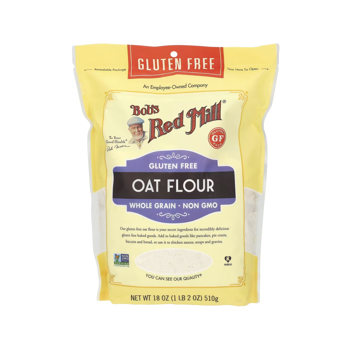 Bob's Red Mill, Oat Flour Gluten Free, Case Of 4, 18 oz