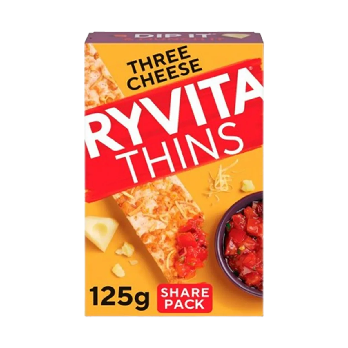 Ryvita Thins Flatbreads Three Cheese 125g