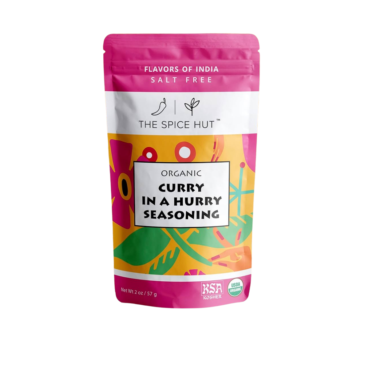 The Spice Hut, Organic Curry In a Hurry Masala, Case of 6 Pouches, 2 Ounces / Pouch