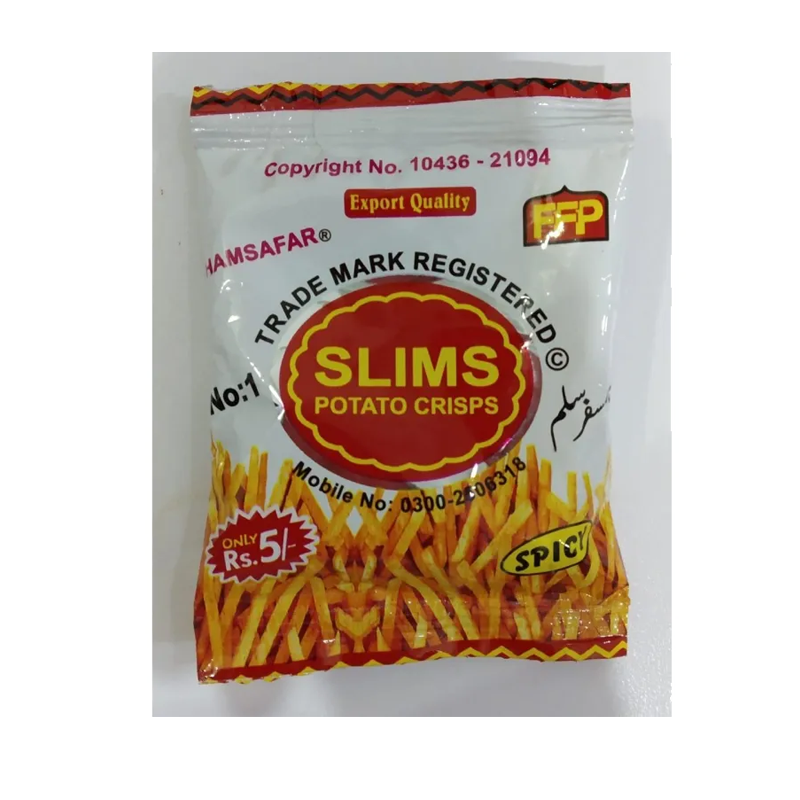 Slims Potato Crisps Spicy 30gm