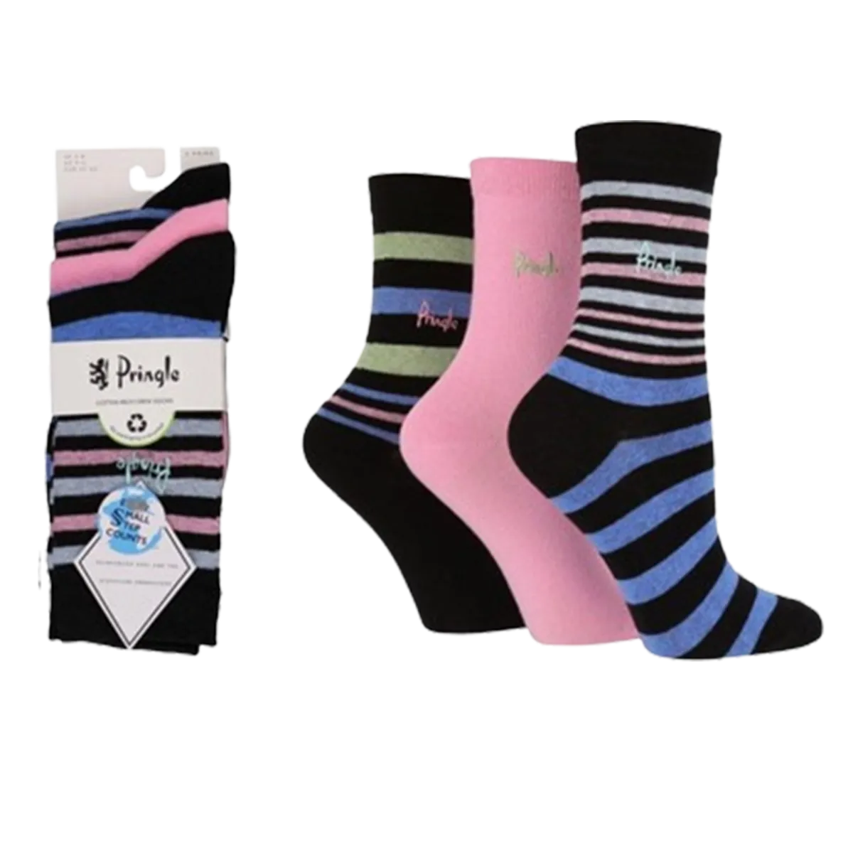 Debenhams Luxe 3 Pack Fine Socks Multicoloured Size L