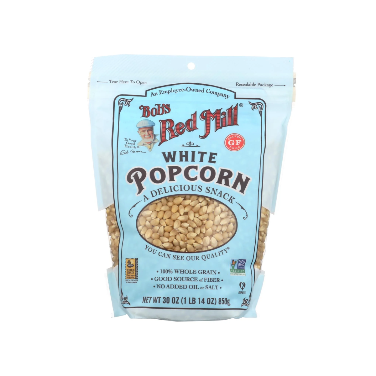 Bob's Red Mill, Popcorn White, Case Of 4, 30 oz