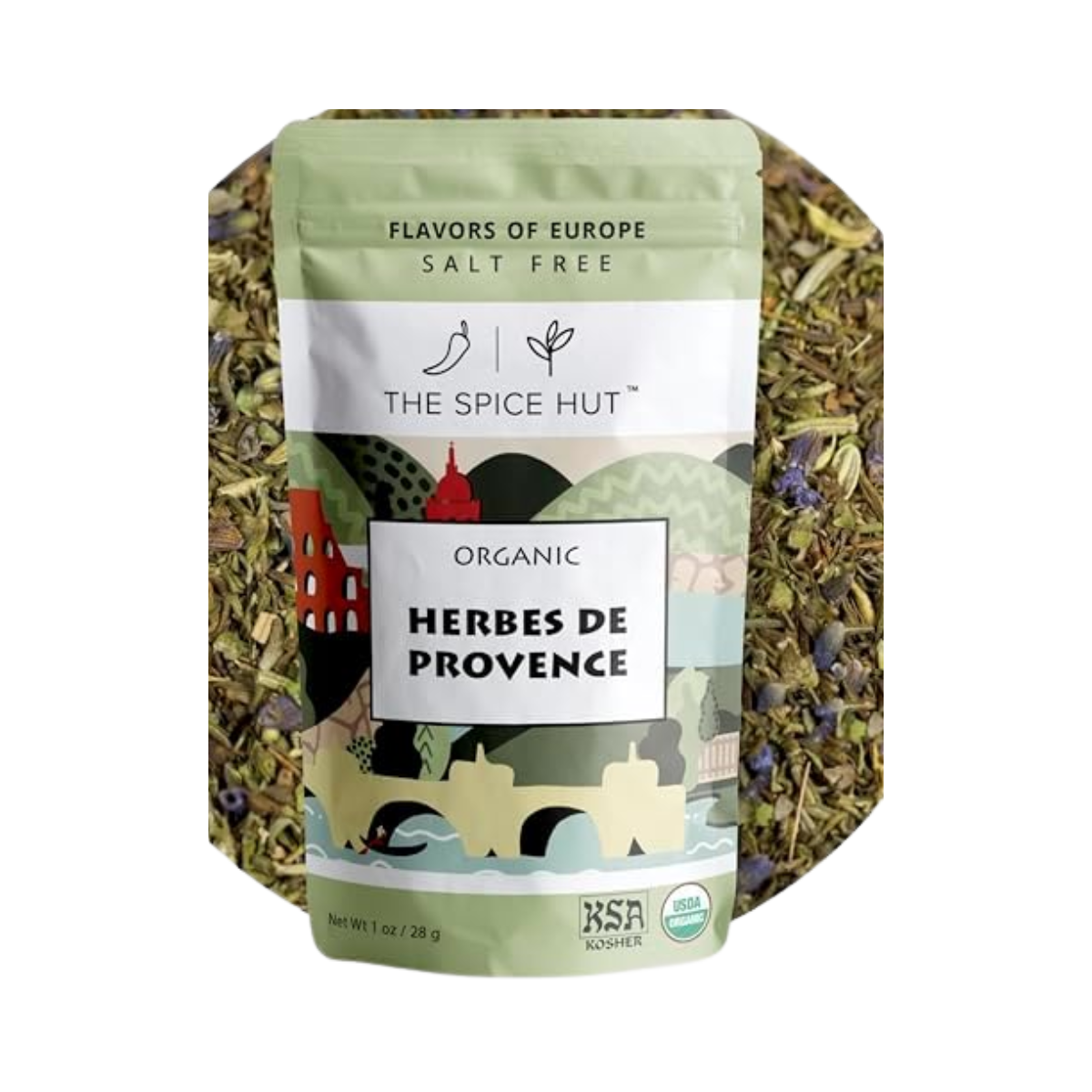 The Spice Hut, Organic Herbes De Provence Seasoning, Case of 6 Pouches, 1 Ounce / Pouch