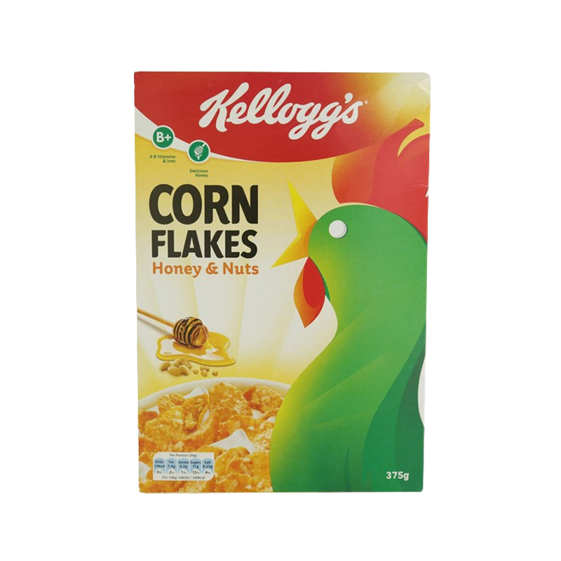 Kellogg's Corn Flakes Honey & Nuts Cereal 375g