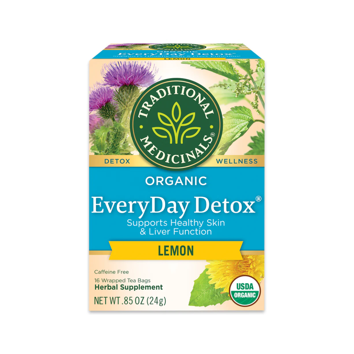 Traditional Medicinals Organic EveryDay Detox Lemon Tea 16 count
