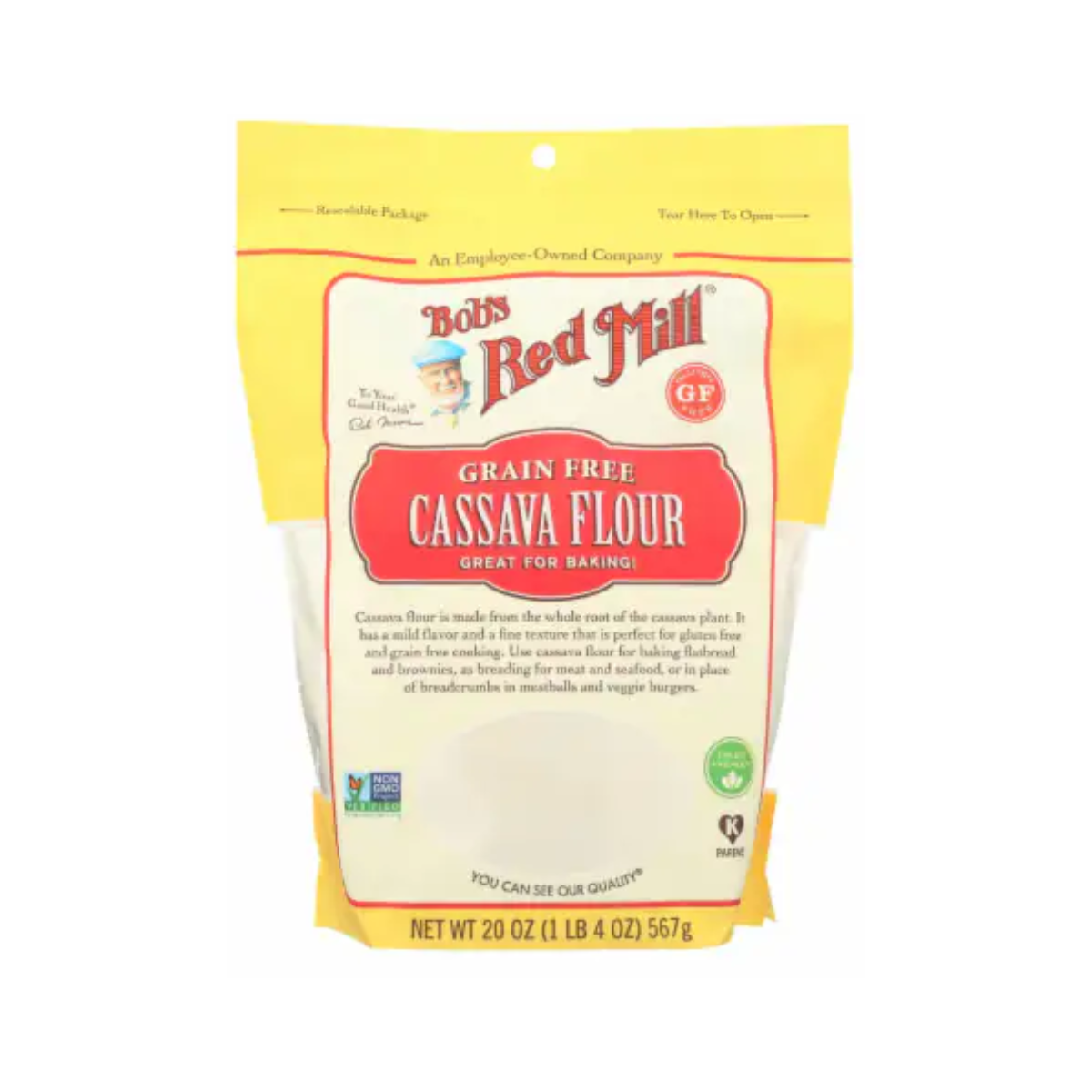 Bob's Red Mill, Grain Free Cassava Flour, Case Of 4, 20 oz
