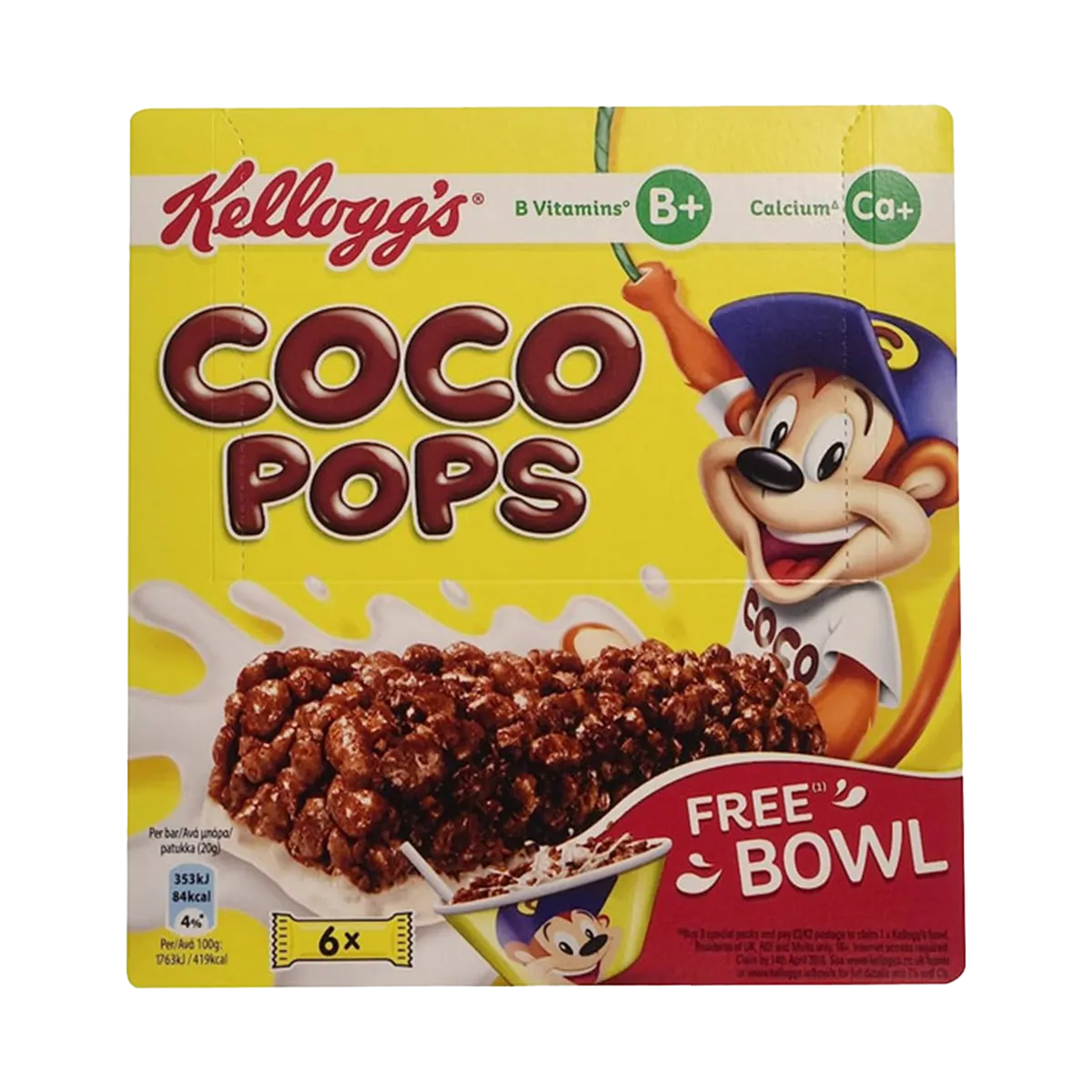 Kelloggs Coco Pops Cereal 6Bars Pack 120G