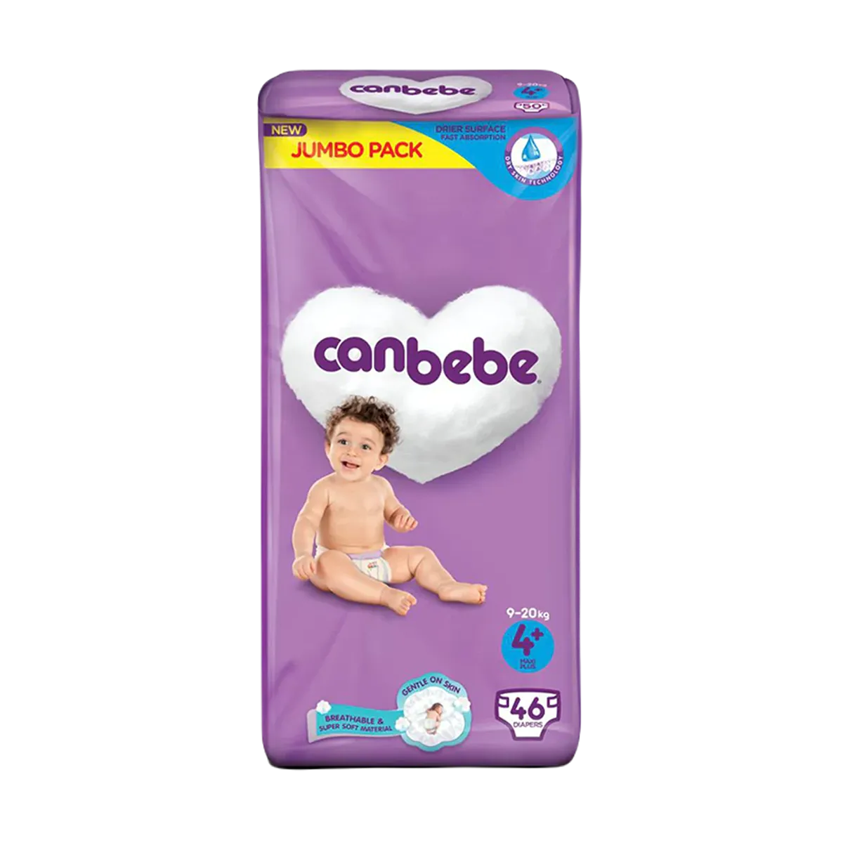 Canbebe Diapers Size 4 Plus Maxi (50 pcs)