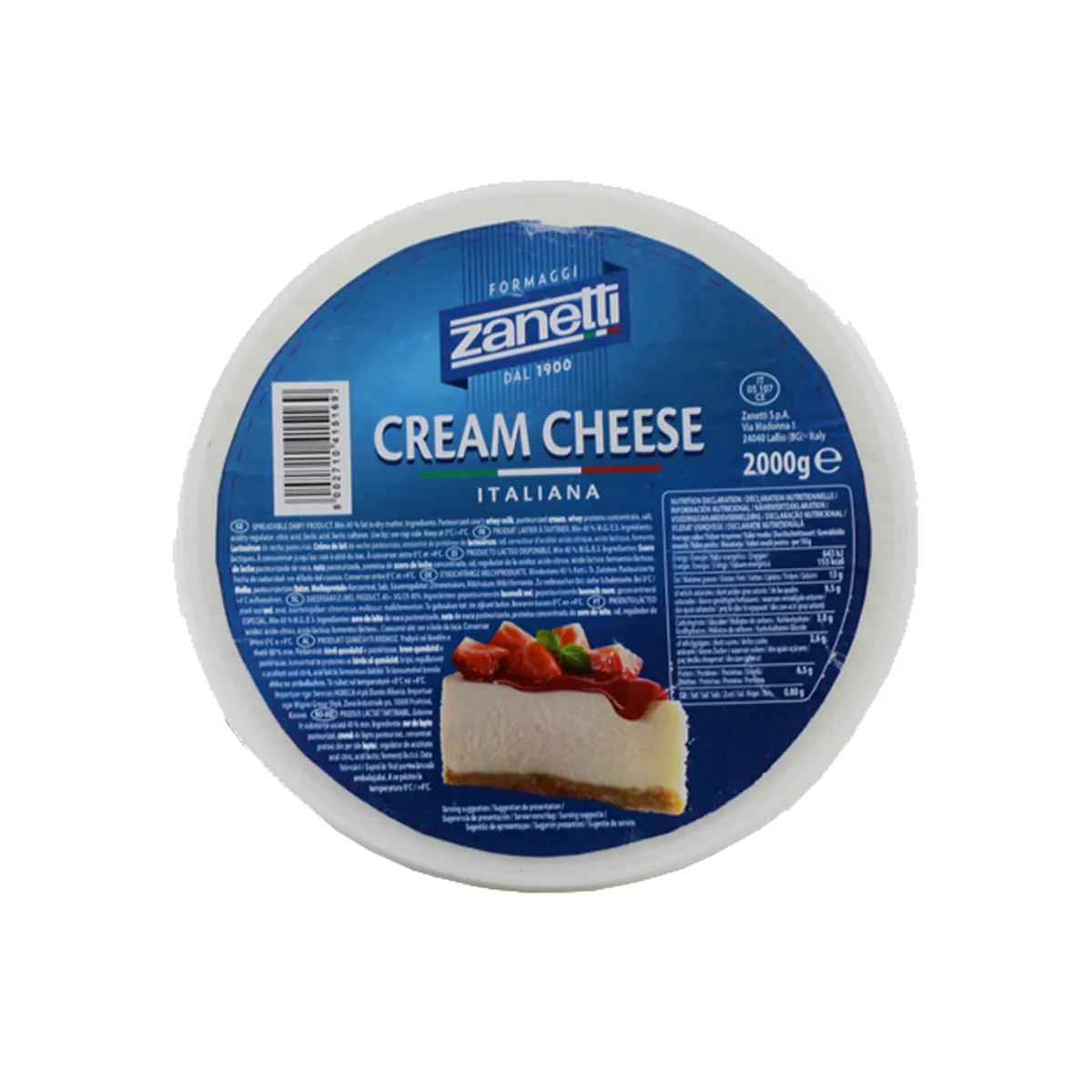 Zanetti Cream Cheese 2000G
