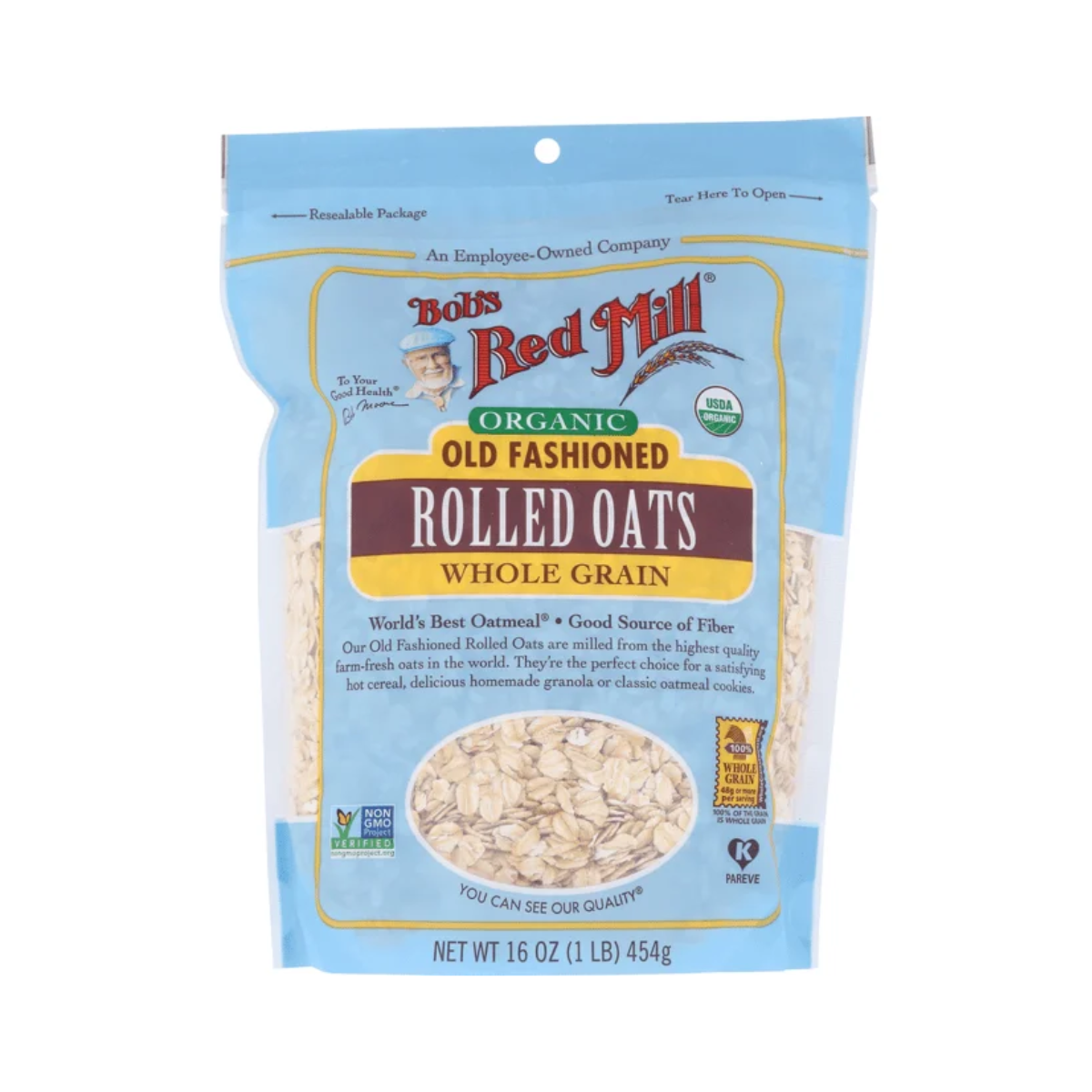 Bob's Red Mill, Organic Old Fashioned Rolled Oats, Case Of 4, 16 oz