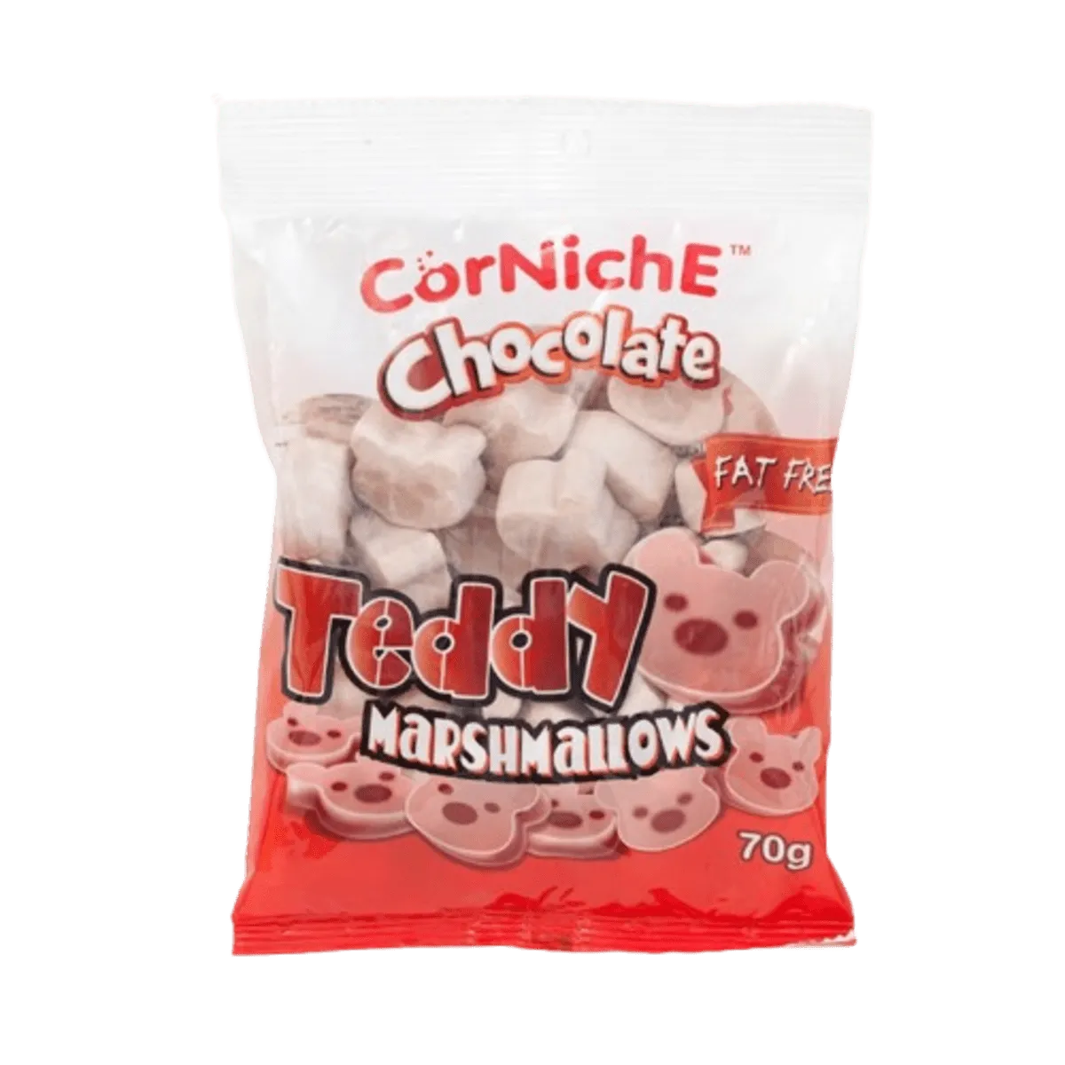 Corniche Fat Free Teddy Marshmallows Chocolate 70g