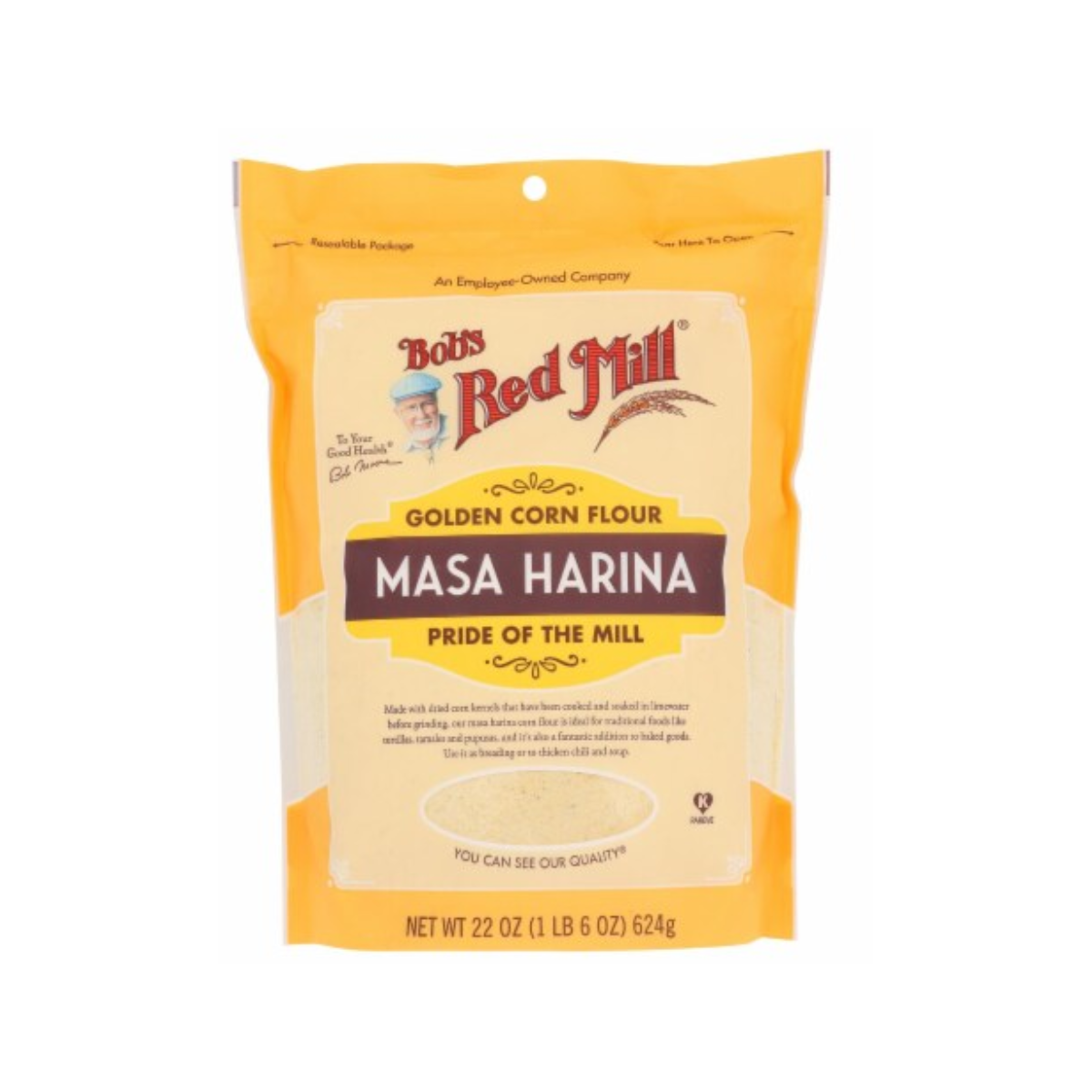 Bob's Red Mill, Masa Golden Corn, Case Of 4, 22 oz