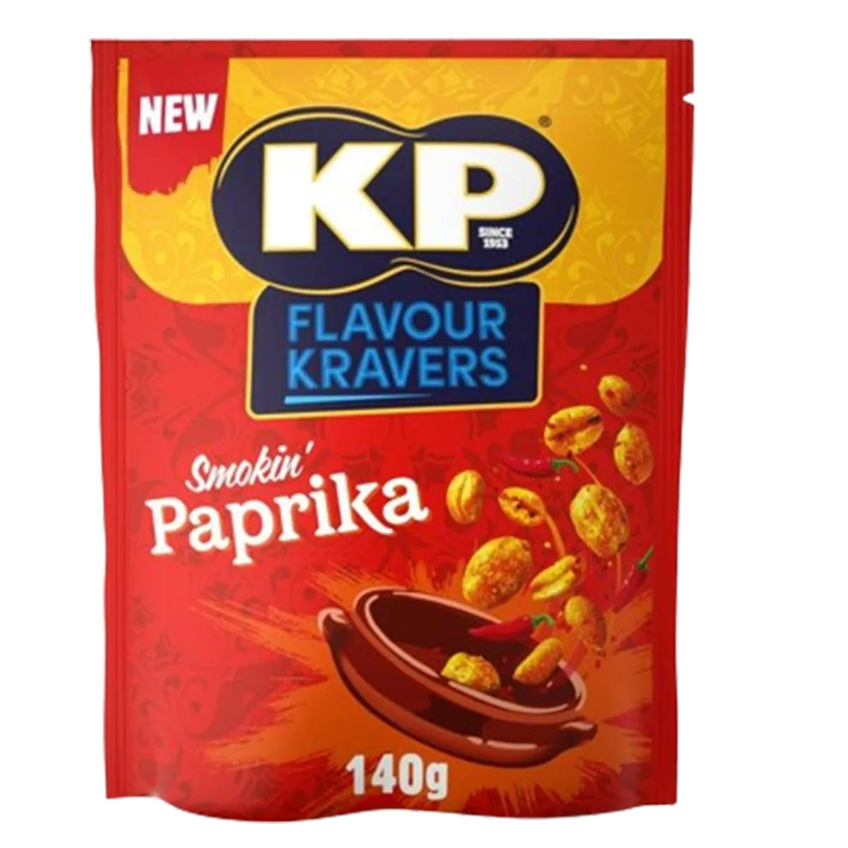 Kp Flavour Kravers Smokin Paprika Peanuts 140G