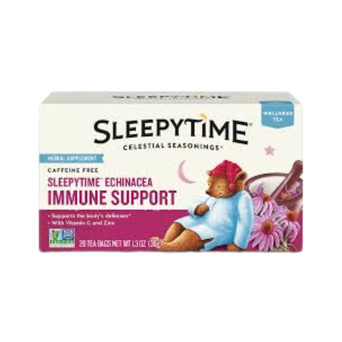Celestial Seasonings, Caffeine Free Immune Support Herbal Supplement, Case Of 6, 20 bag
