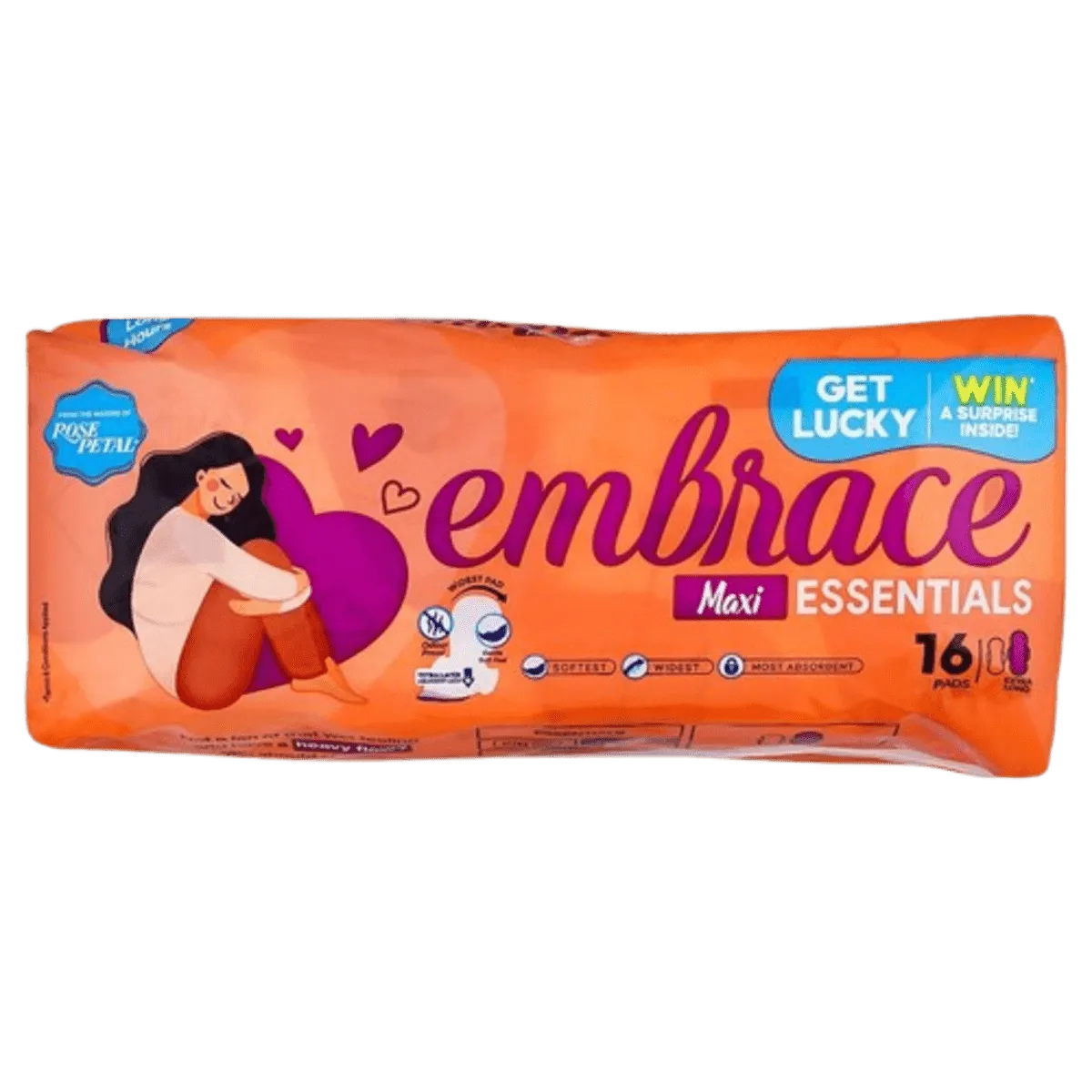 Embrace Pads Sensitive Maxi Extra Long 16 Pcs