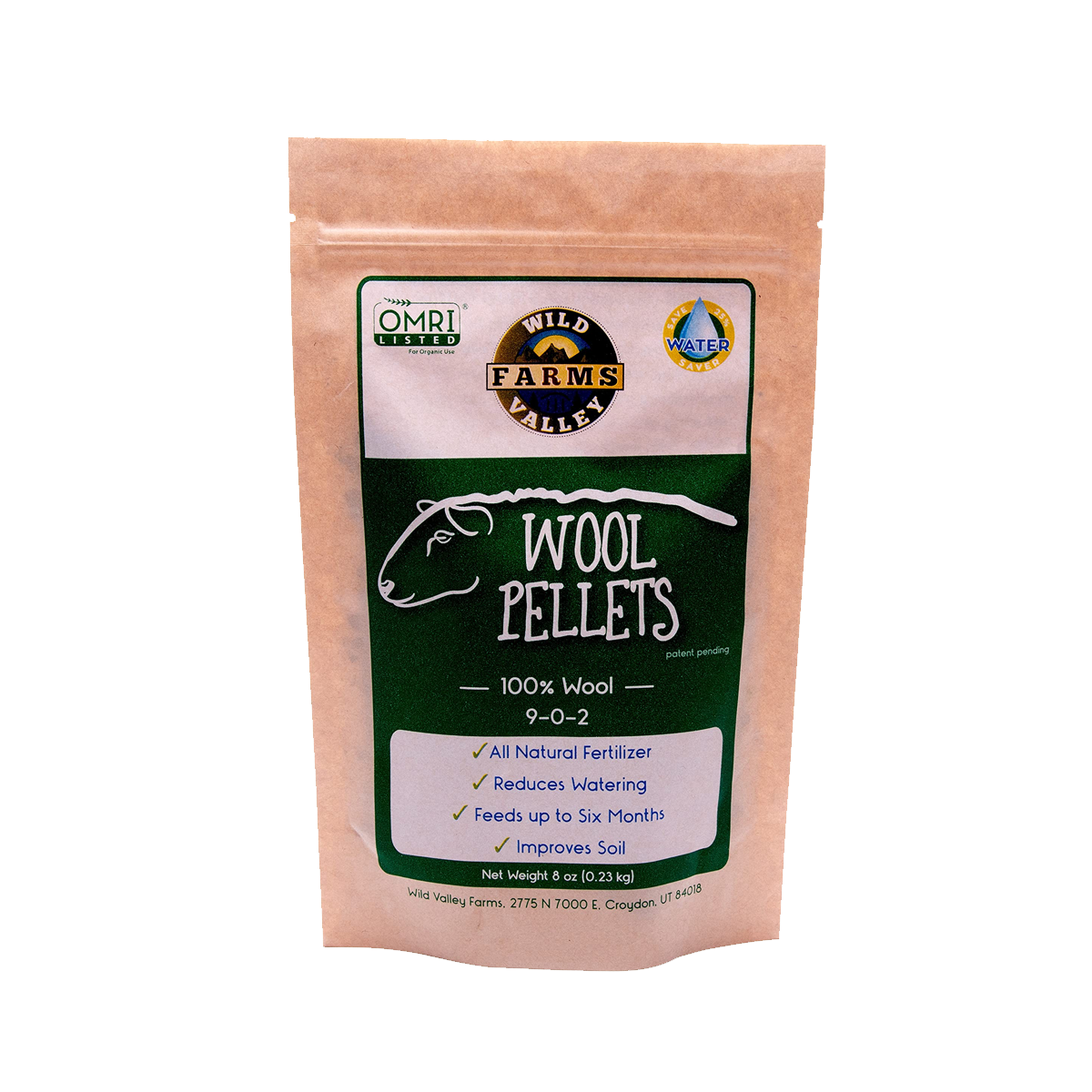 Wild Valley Farms Wool Pellets - Case of 15, 8 oz