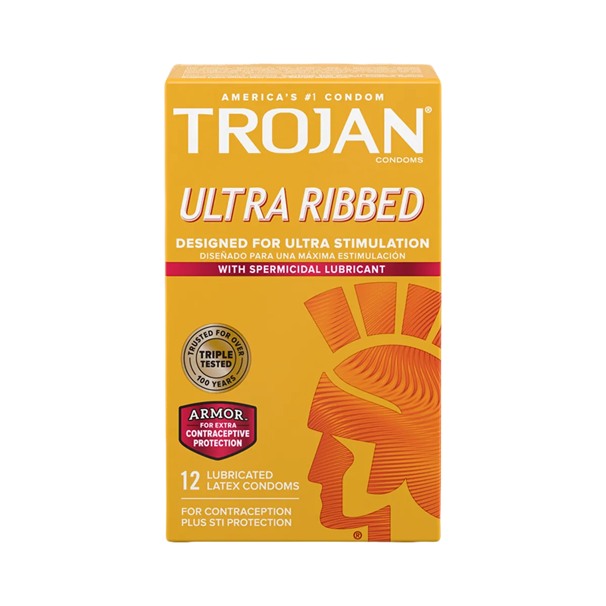 Trojan Condom 12 Pack Ultra Ribbed