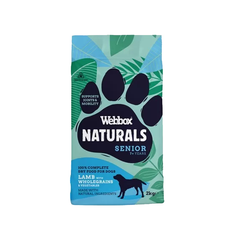 Webbox Natural Adult 7+ Year Lamb With Wholerains 2KG