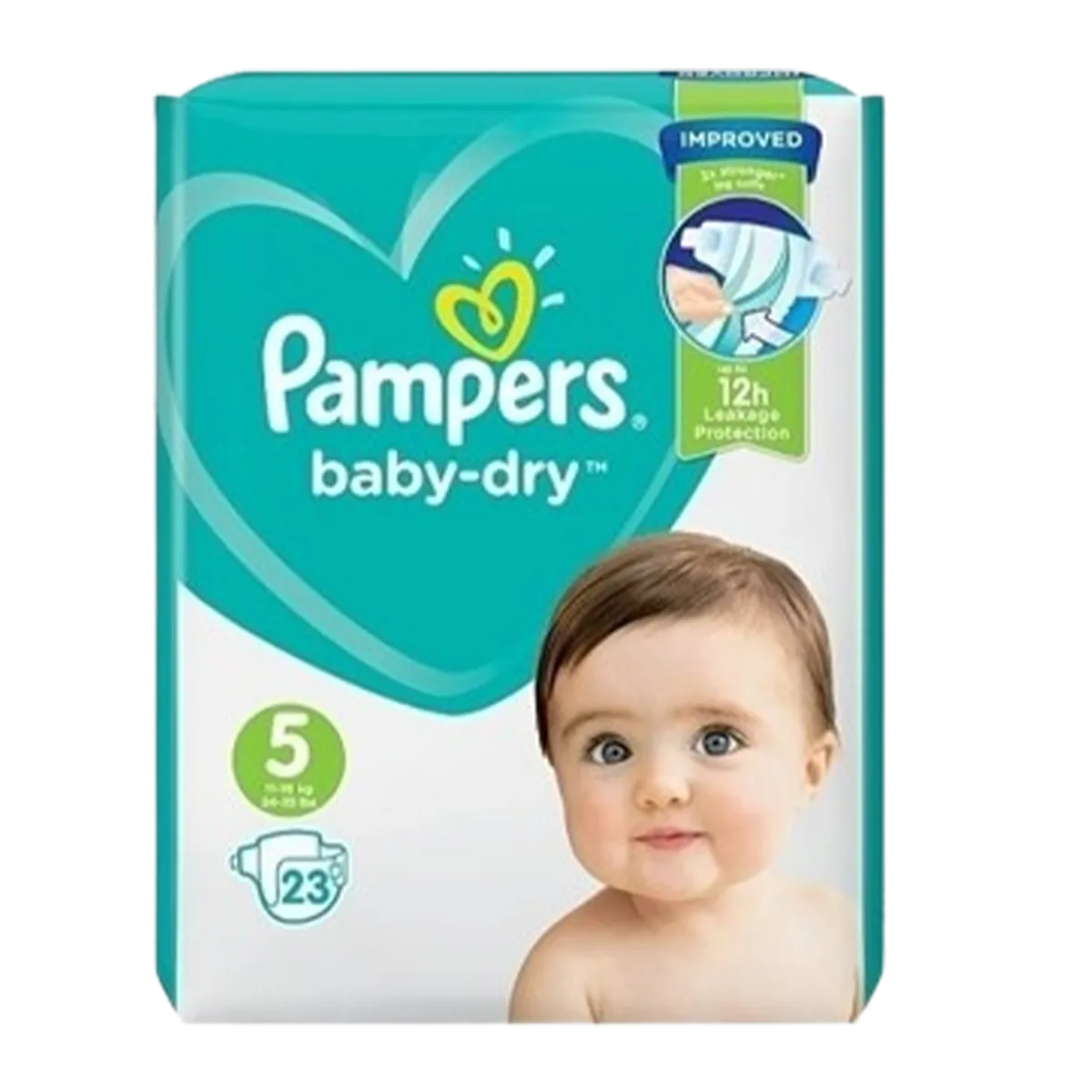 Pampers Baby Dry Nappies Carry Pack Size 5 23pk