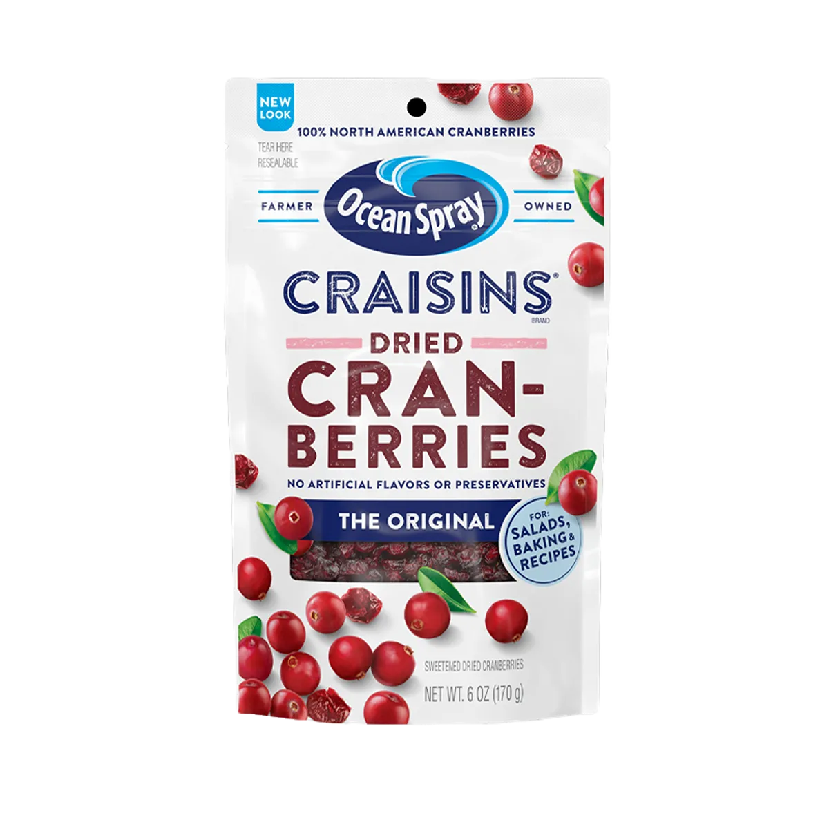 Ocean Spray Craisins Original Dried Cranberries, 170G