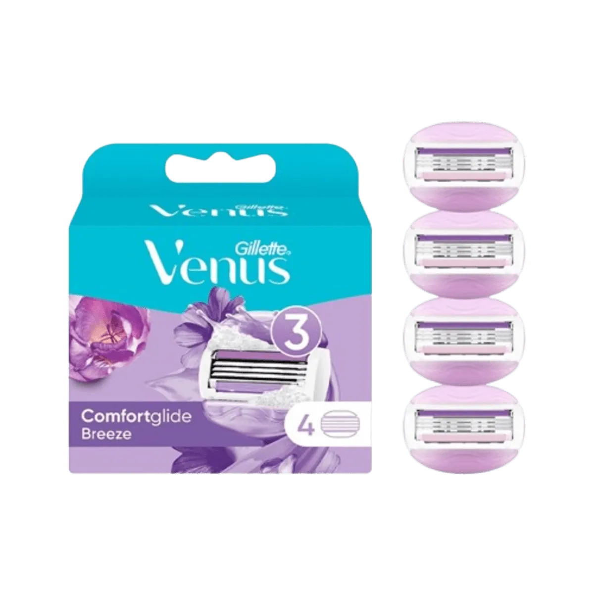 Gillette Venus Breeze replaceable blade razor for women 4 pieces