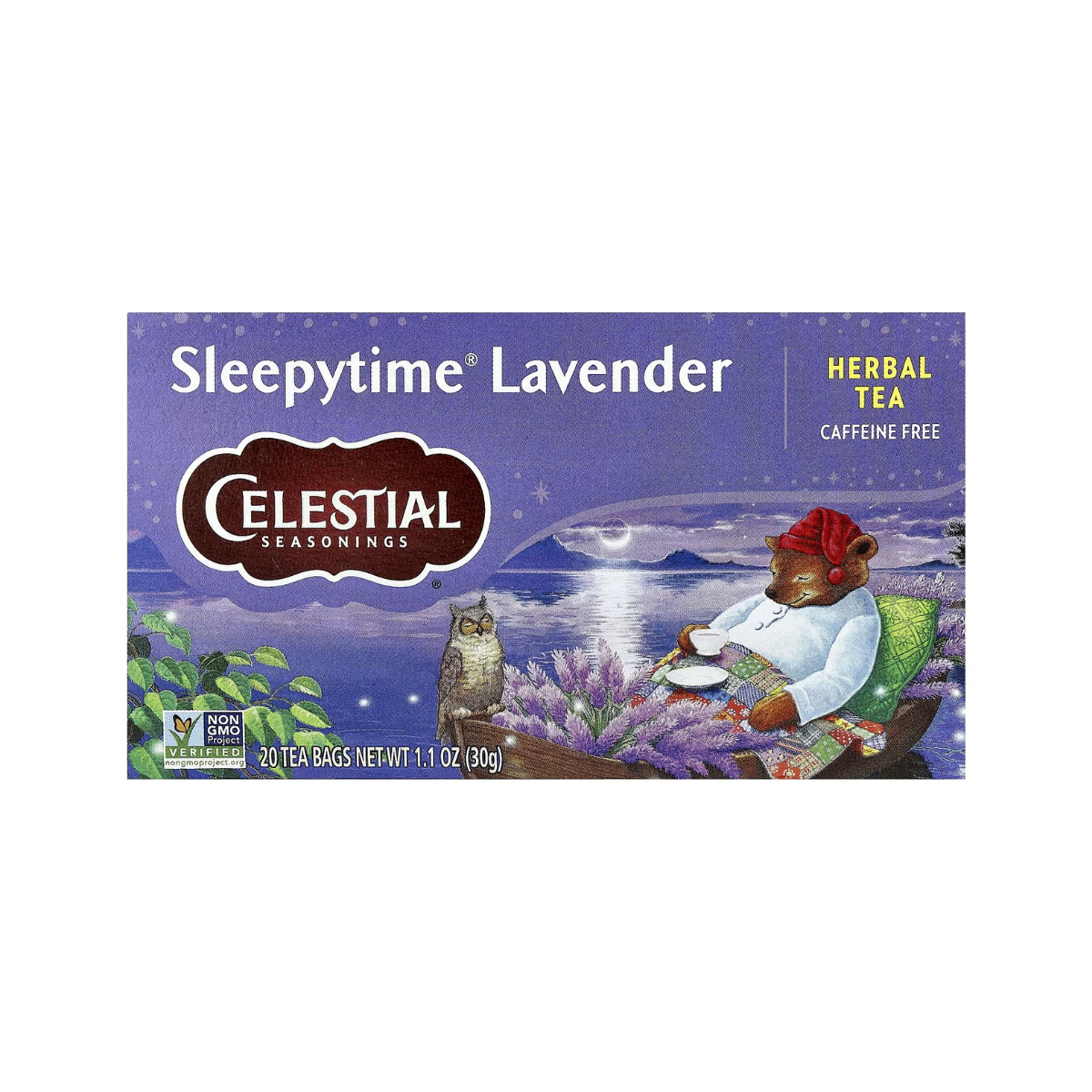 Celestial Seasonings, Caffein Free Tea Sleepytime Lavender, Case Of 6, 20 bag