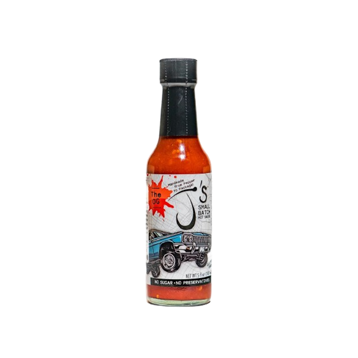 J’s Small Batch- California Hot Sauce OG- case of 12 - 5 oz.
