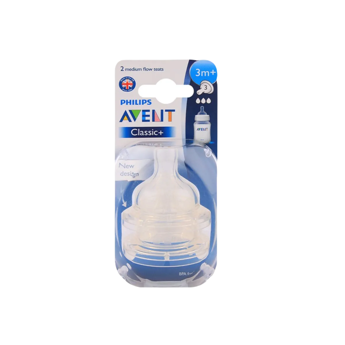 Avent Natural Teats Medium Flow 3m+3H