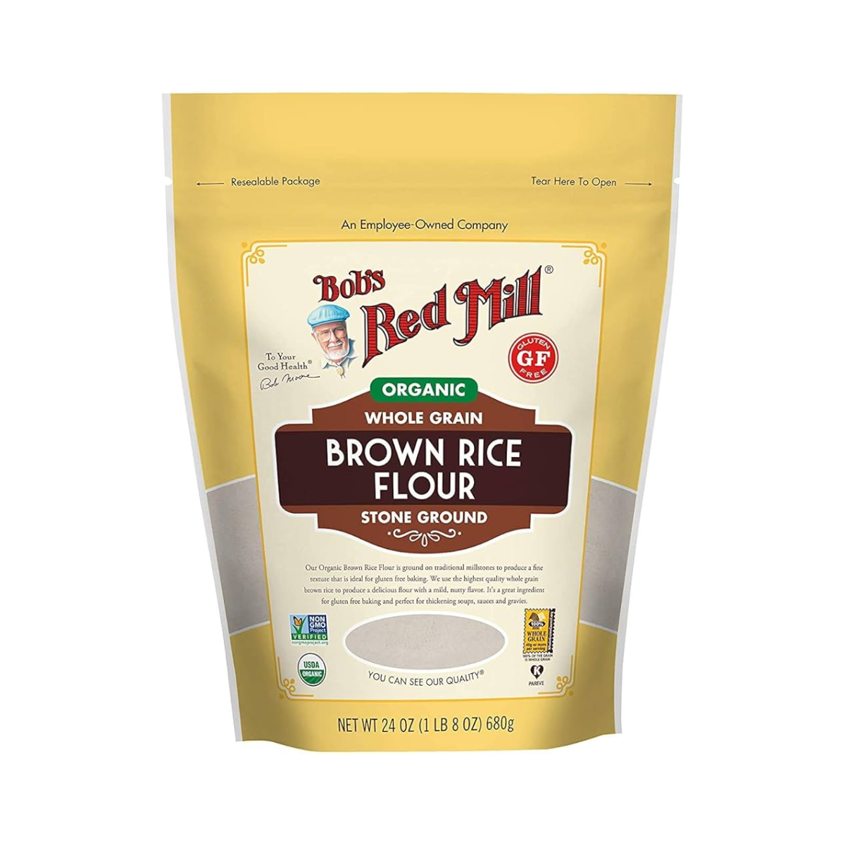 Bob's Red Mill, Brown Rc Flr Wholegrain Stngrn, Case Of 4, 24 oz