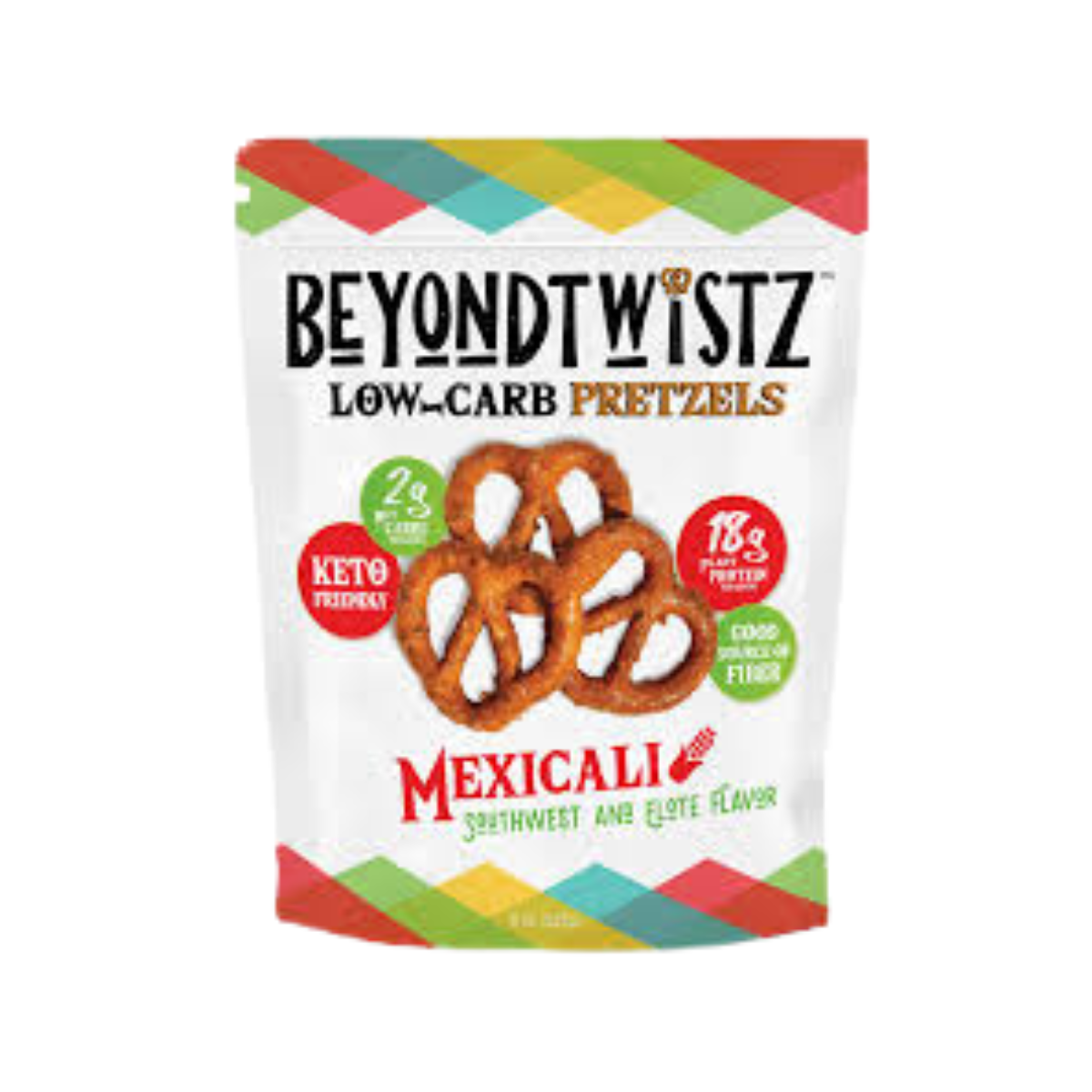 BeyondTwistz Low Carb Pretzels - Mexicali - Case of 12 - 8 oz