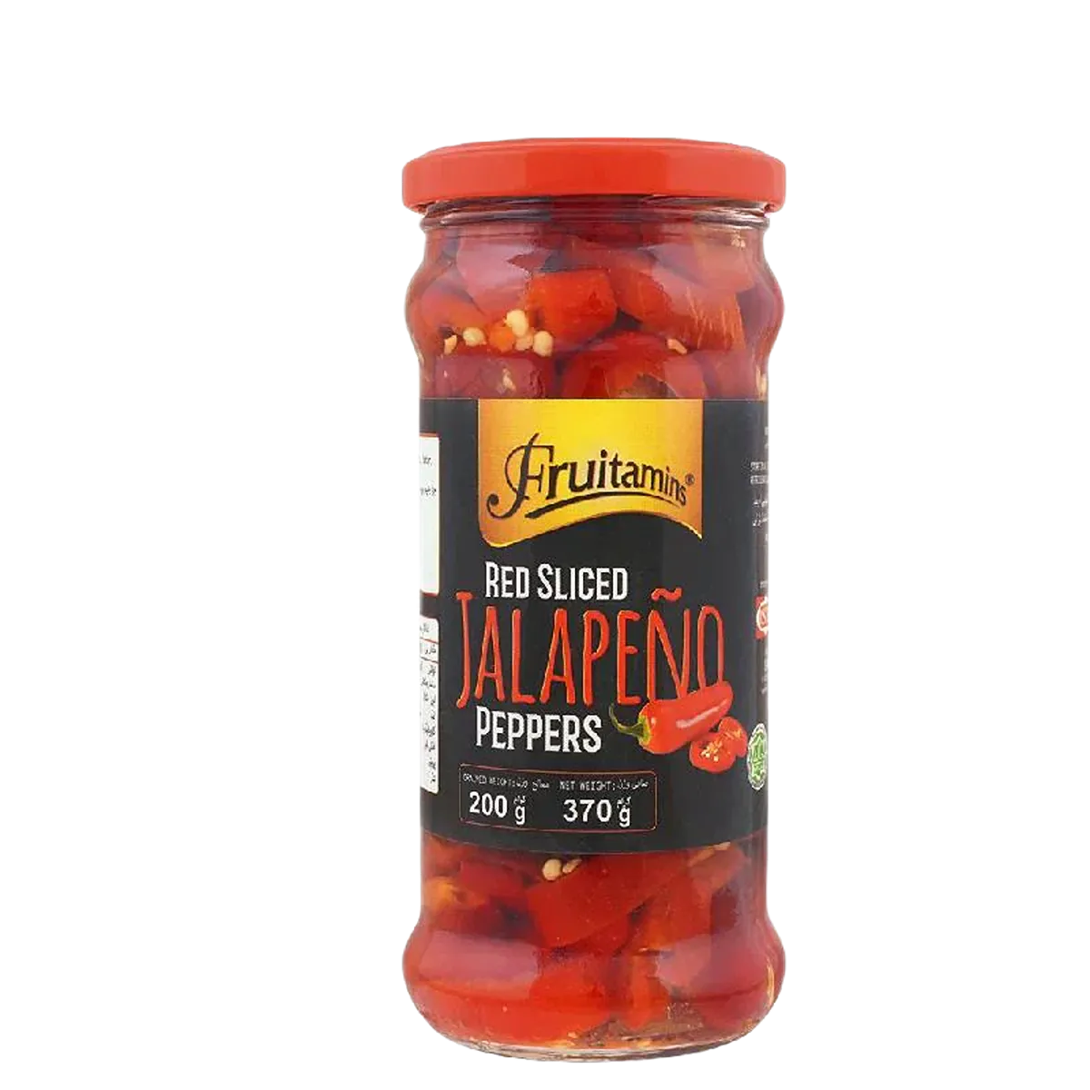 Fruitamins Jalapeno Peppers Red Sliced 467g
