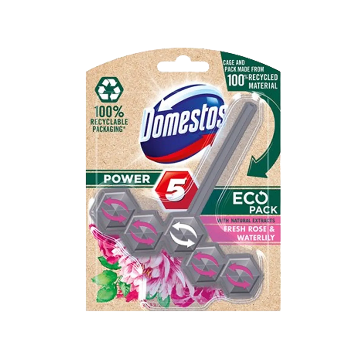 Domestos Fresh Rose & Waterlily Toilet rim 55g