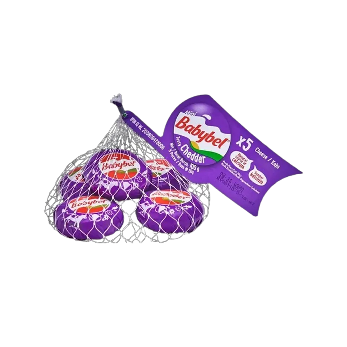 Babybel Mini Cheese Cheddar 5/Ct 100G